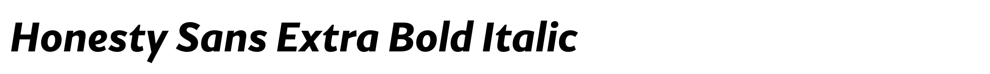 Honesty Sans Extra Bold Italic image
